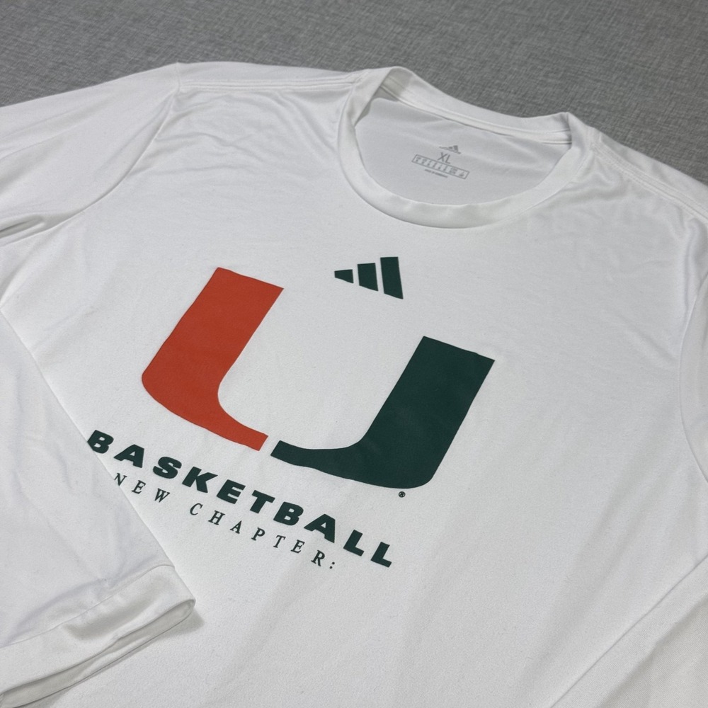 Adidas Long Sleeve Shirt Mens XL White AEROREADY Basketball Graphic Performance